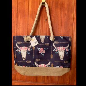 NWT Western Longhorn Tote/Purse